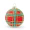 Christmas Peppermint Plaid Ball Ornament Felting Kit by Loops & Threads®